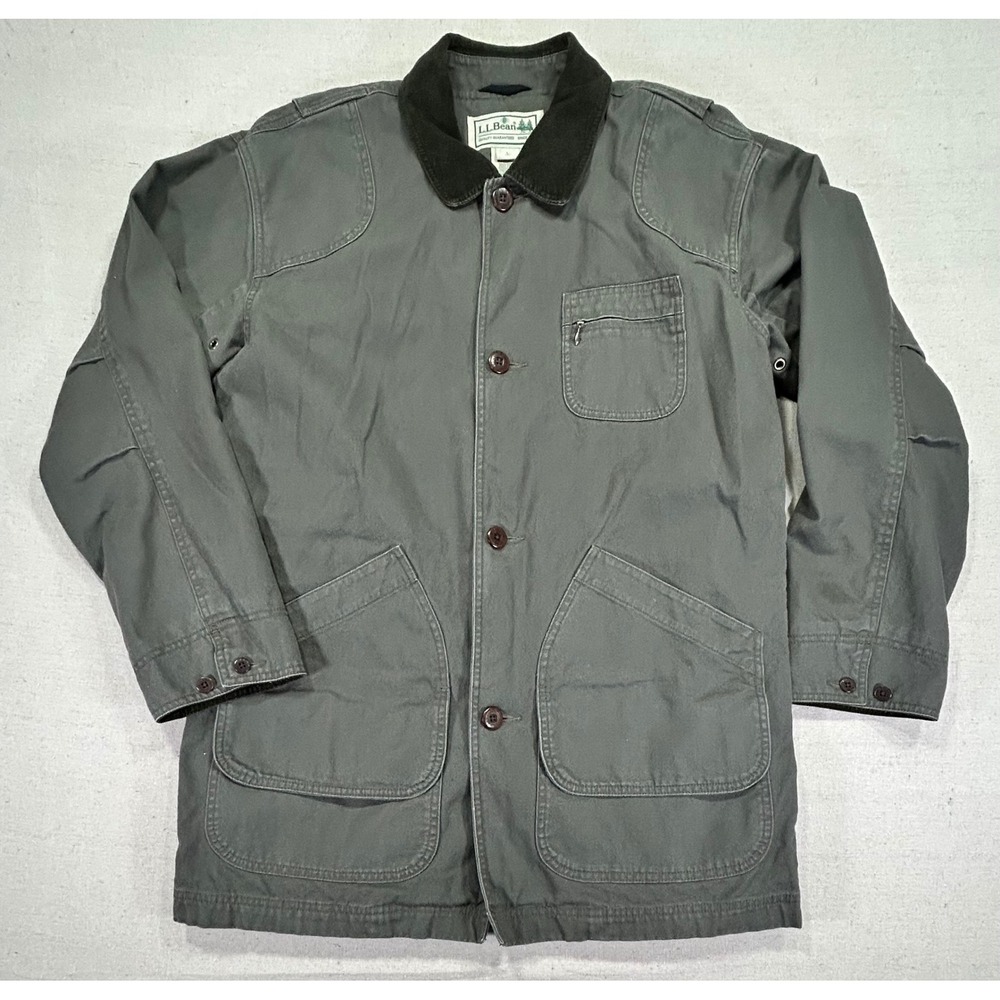 VTG‎ L.L. Bean Men's Large Tall Canvas Chore Jacket Blanket Lined Corduroy Coat